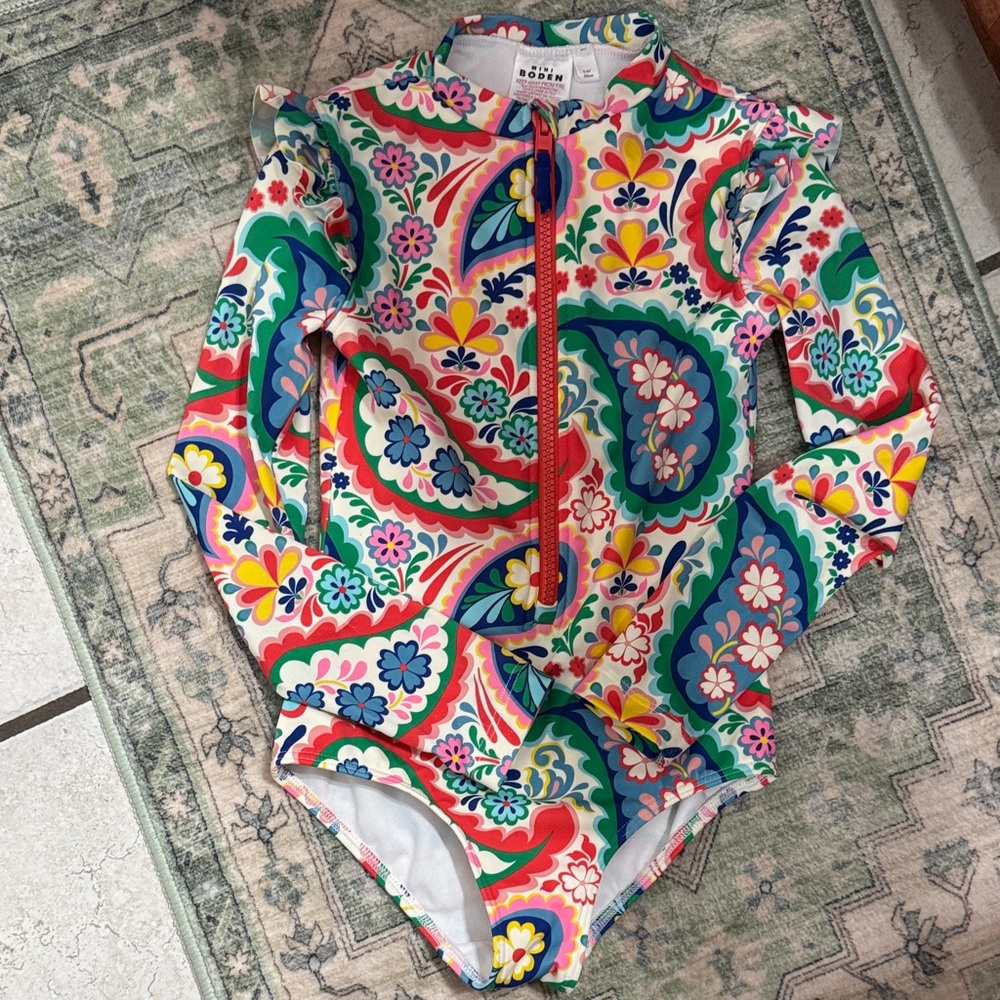 Boden Colorful Floral Swimsuit